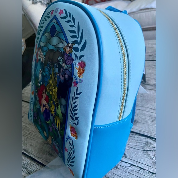 NWT! Loungefly Disney Princess COLLECTION EXCLUSIVE Backpack The Little Mermaid - Picture 6 of 7
